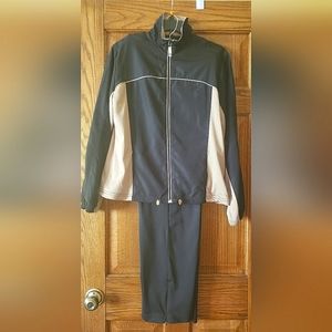 Oleg Cassini Jogging Suit - jacket and wide leg pant